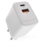 V&otilde;rgulaadija EMOS 1xUSB-A, 1xUSB-C GAN PD 20W valge