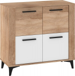 Kummut Meblocross Sigma SIG-04, pruun/valge