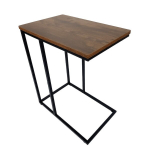 &Ouml;&ouml;laud ratastel, begryf, 50x35x60, tumepruun, must metallkonstruktsioon, loft stiilis