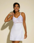 Cosabella Giulia Classic &ndash; naiste valge pidžaama-babydoll, 95% puuvill, 5% elastaan, mugav ja elegantne.