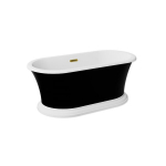 Vann Besco Ziva Black&White Matt, 160 x 75 cm, sifooni ja &uuml;levooluga slim gold