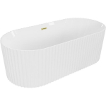 Vann Mexen Paola, 170 x 80 cm, White gloss + Brushed gold &uuml;levool