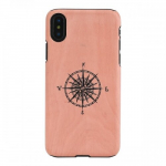 MAN&WOOD naturaalsest puidust &uuml;mbris iPhone XS jaoks &ndash; roosa disain