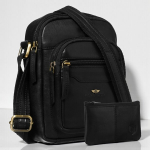 Meeste naturaalnahast kott Peterson v&otilde;tmetaskuga, must