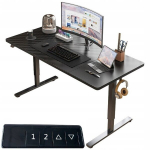 Elektriline t&otilde;stetav laud, must, 160x80, reguleeritav, MODERNUS, 72&ndash;118 cm