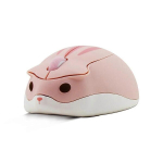 Cyi Cute Cartoon Wireless Mouse Usb Optiline Arvuti Hiir Kaasaskantav Mini S&uuml;learvuti Mause Roosa v&auml;rvi hamstri disainiga hiired lastele Macbook hiired ja pallid_Pink