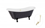 Vann Besco Amelia Glam 190, Graphite+Black, sifooniga &uuml;levooluga Klik-klak Gold