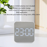 Plyisty Led digitaalkell, 2 &auml;ratusseadet, multifunktsionaalne elektrooniline &auml;ratuskell temperatuuri ja kuup&auml;eva n&auml;idikuga, kaasaegne elektrooniline kell magamistuppa, elutuppa, kontorisse (valge)