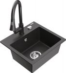 Graniit K&ouml;&ouml;gikraanikauss Mexen Milo segisti ja sifooniga, Black granite