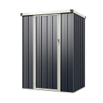 Costway 117 x 89 cm metallist v&auml;liskuur, ilmastiku- ja roostekindel v&auml;rviline terasest t&ouml;&ouml;riistakuur lukustatava uksega hall