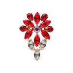 Naiste pross DiamondSky "Mirtel II (Light Siam / Siam)" Swarovski kristallidega