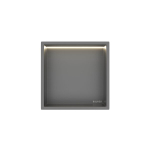 Vannitoa riiul, s&uuml;vistatav Wall-Box One - Gun Metal koos Lediga - 30X30X10 Cm