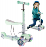 Kolmerattaline istmega roller, 3in1, Mint