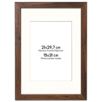HEN PASS 4 pruun fotoraam 21X29,7 cm passe-partoutiga (15x21 cm)