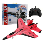 RC kaugjuhitav lennuk koos puldiga SU-35 FX620, punane