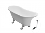 Vann Besco Olaya 160, White+Chrome, sifooniga &uuml;levooluga Klik-klak Black