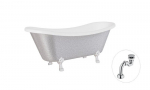 Vann Besco Amelia Glam 190, Silver+Chrome, sifooniga Klik-klak Chrome