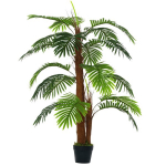 Kunstlik palmipuu 120 cm, kunsttaim, kunstpuu, potis, toataim, dekoratiivtaim, kontoriroht, plastikust pott sise- ja v&auml;listingimustesse