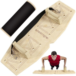 Push Up Bars komplekt, surumisribad treeninglaua ja takistusribadega, puit