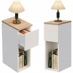 Kitsas &ouml;&ouml;kapp sahtliga, laud riiuliga, modernne loft-magamistuba 55 cm