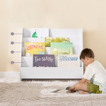 Laste raamaturiiul, SoBuy KMB32-K-W, 70x30x60 cm, Valge