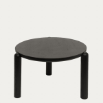 Homla DELICIA &Uuml;mmargune kohvilaud, must &ndash; 60 x 60 x 40 cm, valmistatud massiivpuust