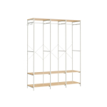 Avatud riidekapp 40x141x180cm., valge/helepruun