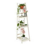 Kokkupandav lillealus 4 riiuliga 160x41x50cm., valge v&auml;rv