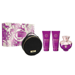Versace Dylan Purple Kingituskomplekt Naistele EDP 100 ml + Du&scaron;igeel 100 ml + Kehalosjoon 100 ml + Kosmeetikakott