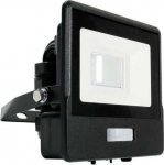 VTAC LED SMD Prožektor 10W Liikumisanduriga, SAMSUNG Kiip, 4000K V&auml;rv, Must Korpus