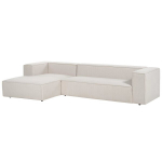 Beliani VERNON Moodne L-kujuline kangast nurgadiivan, hele beež