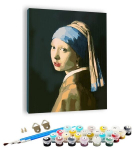 Numbrite j&auml;rgi maalimine &ndash; pilt, v&auml;rvid, pintslid, komplekt Women in the dark, 40&times;50 cm