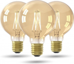 LED pirnid kuld, 3 tk.