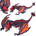 Draakoni kujuke, hall/oranž, 21 cm