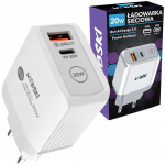 V&otilde;imas 20 W Usb-c Pd Qc v&otilde;rgulaadija pistik, 2 porti