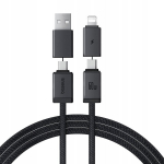 Baseus 4in1 Usb-c + Lightning kaabel, 60w Pd/qc, kiirlaadimine