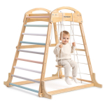 Puidust kodune m&auml;nguv&auml;ljak lastele &ndash; kiik, v&otilde;imlemisr&otilde;ngad ja ronimisv&otilde;rk