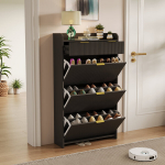 Kingakapp 3 ukse ja 2 sahtliga, 77 x 24 x 133,5 cm, must