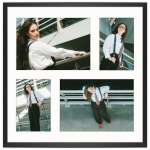 Must fotogalerii 40x40 cm neljale fotole m&otilde;&otilde;tmetega 10x15 cm ja 15x21 cm