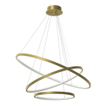 Milagro rippvalgusti HOOP GOLD 93W LED &ndash; elegantne kolmekordsete r&otilde;ngastega LED-l&uuml;hter