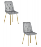 Tool LIBRA &ndash; elegantne 2-osaline komplekt sametist toole heledahallis v&auml;rvitoonis kuldsete jalgadega