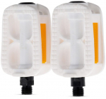 Jalgratta pedaalid platvorm MTB linn 20 tolli kerged valged plastikust