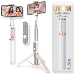 LIVMAN Oth-AB202MAX - multifunktsionaalne selfide pulk ja statiiv kaugjuhtimispuldiga, 1,5m