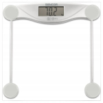 Elektrooniline kaal, klaasist, LCD-ekraaniga, valge, 150 kg