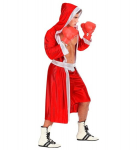 "BOXEUR" punane (kapuutsiga ja v&ouml;&ouml;ga keep, l&uuml;hikesed p&uuml;ksid)