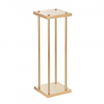 Lillealus, Metallist geomeetriline postament, 20x20x80 cm, Kuldne