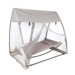 Aia kiik Home4You Hammock SUNDAY varikatusega, taupe v&auml;rvi pol&uuml;estrist s&auml;&auml;sev&otilde;rguga