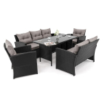 V&auml;lim&ouml;&ouml;bli komplekt FLORIDA BIG BD|Tehnorattan|Must|Padjad hallid 01