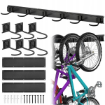 Jalgrattahoidik 6 jalgratta jaoks seinakonksu garaažihoidik metallist 30Kg