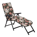 Aialamamistool Patio Lena Lounger Black Edition reguleeritava kokkuklapitava jalatoega